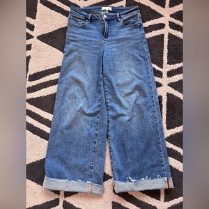 Risen Los Angeles High-Rise Wide-Leg Blue Jeans for Women